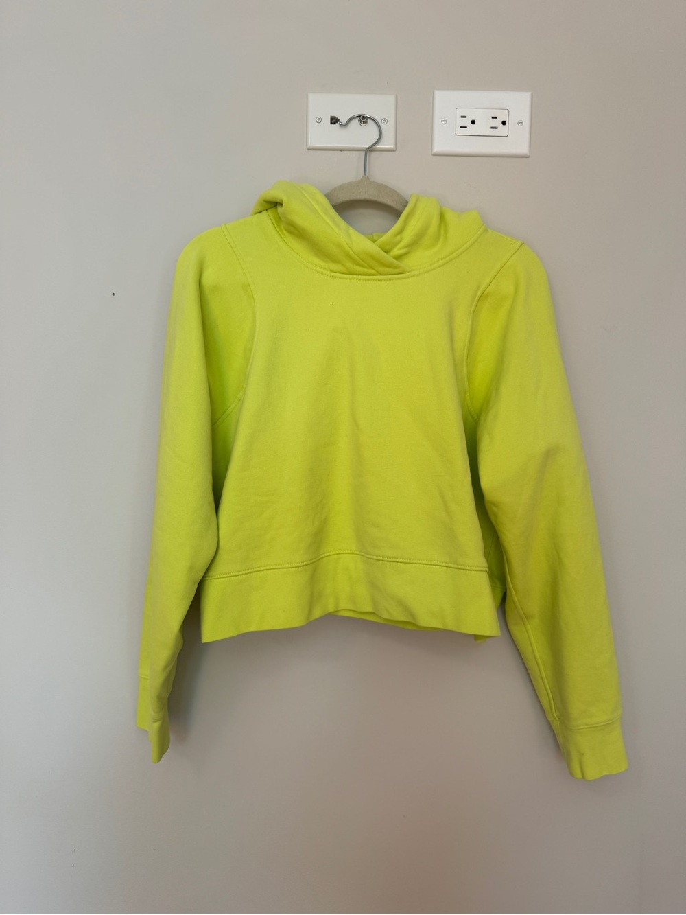 Scuba Neon Yellow Cropped Hoodie